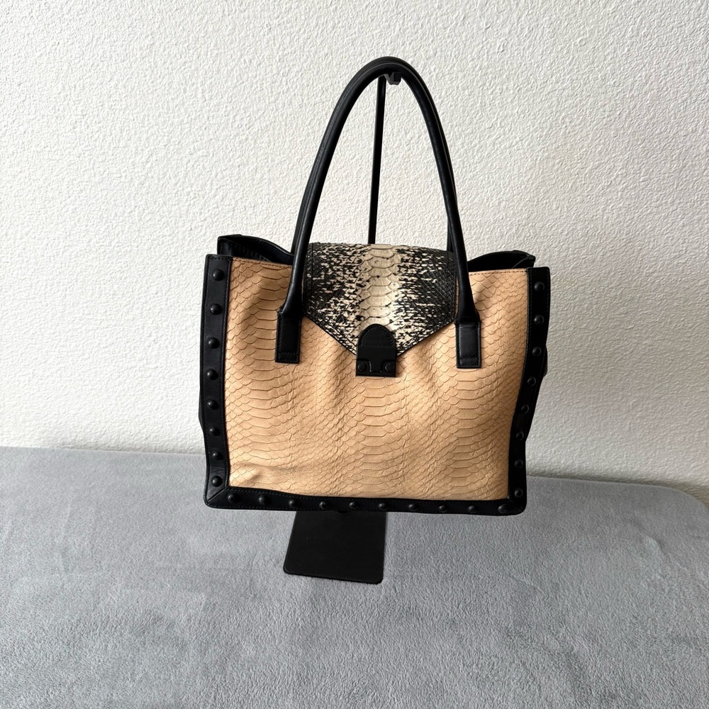 Loeffler Randall Snake Embossed Leather Bag
